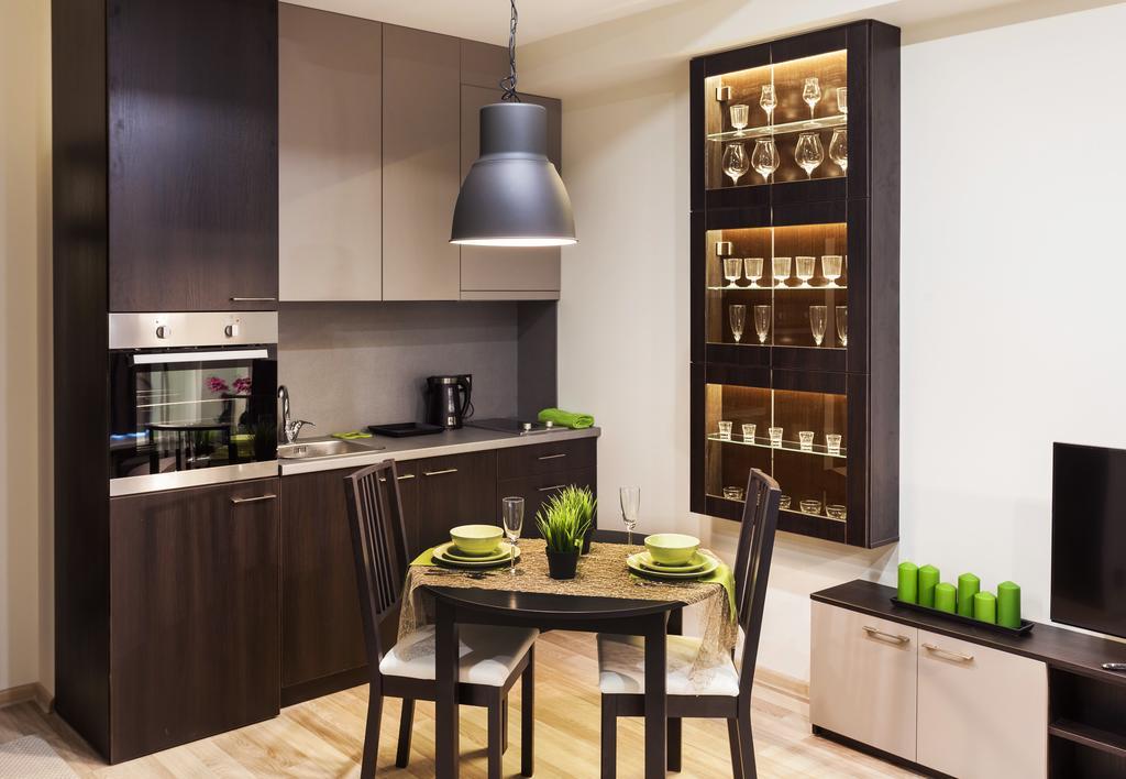 Raugyklos Apartamentai Vilnius Ruang foto
